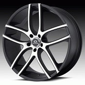 Lorenzo WL035 WL35 Satin Black Machined Custom Rims Wheels