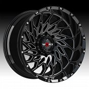 Worx Offroad 820BM Gloss Black Milled Custom Truck Wheels