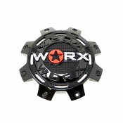 WRX-8899FB / Worx Alloy 8-Lug Gloss Black Dually Front Center Cap