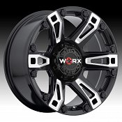 Worx Alloy 803 Beast Gloss Black with Milled Accents Custom Whee