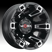 Worx Alloy 803 Beast Black Milled Dually Custom Wheels Rims