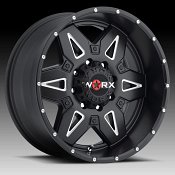 Worx Alloy 807 Ledge Satin Black Milled Accents Custom Rims Whee