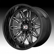 XD Series XD859 Gunner Gloss Black Milled Custom Truck Wheels Rims
