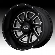 XD Series XD833 Recoil Satin Black Milled Custom Wheels Rims