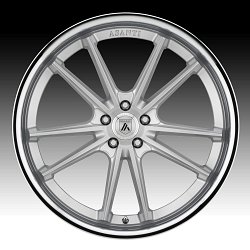 Asanti Black Label ABL-23 Brushed Silver Custom Wheels Rims 2