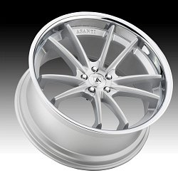 Asanti Black Label ABL-23 Brushed Silver Custom Wheels Rims 3
