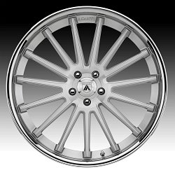 Asanti Black Label ABL-24 Brushed Silver Custom Wheels Rims 2