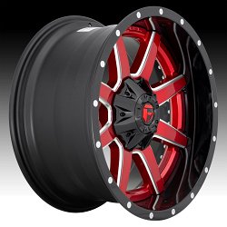 Fuel Maverick D250 Black Red Milled Custom Wheels Rims 2