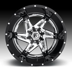 Fuel Rocker D272 2pc Chrome Black Custom Wheels Rims 3