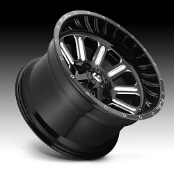 Fuel Hardline D620 Gloss Black Milled Custom Wheels Rims 2