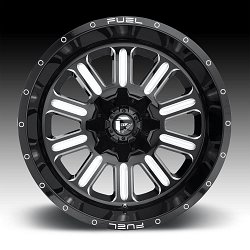 Fuel Hardline D620 Gloss Black Milled Custom Wheels Rims 3