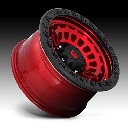 Fuel Zephyr D632 Candy Red with Black Lip Custom Wheels Rims 2