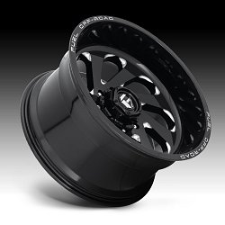 Fuel Vortex D637 Gloss Black Milled Custom Wheels Rims 2