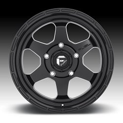 Fuel Shok D664 Matte Black Custom Wheels Rims 3