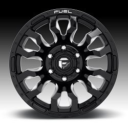 Fuel Blitz D673 Gloss Black Milled Custom Wheels Rims 2