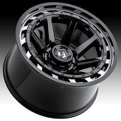 Gear Offroad 754MB Black Hawk Gloss Black Machined Custom Wheels Rims 3