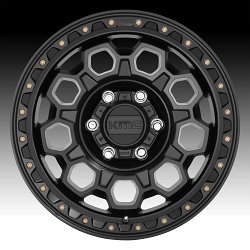 KMC KM545 Trek Satin Black Custom Wheels Rims 3