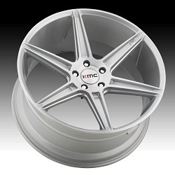 KMC KM711 Prism Silver with Brushed Face Custom Wheels Rims 3