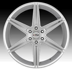 KMC KM712 Prism Truck Silver with Brushed Face Custom Wheels Rims 2