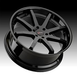KMC KM715 Reverb Satin Black Gloss Black Custom Wheels Rims 3