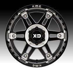 XD Series XD840 Spy II Gloss Black Machined Custom Wheels Rims 2