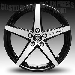 Lexani R-Four Machined Black Custom Wheels Rims 2