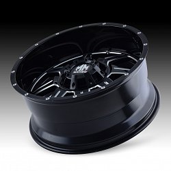 Mayhem Monstir 8100 Gloss Black Milled Custom Wheels Rims 3