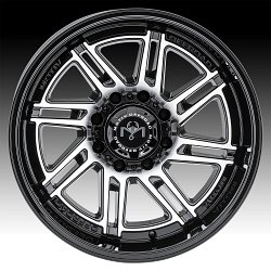 Motiv Offroad 425MB Millenium Machined Gloss Black Custom Wheels Rims 2
