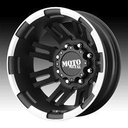 Moto Metal MO963 Dually Matte Black Machined Custom Wheels Rims 3