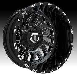 TIS Wheels 544BM Dually Black Milled Custom Truck Wheels Rims | Custom ...