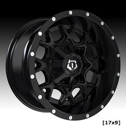TIS Wheels 549B Satin Black Custom Truck Wheels 3