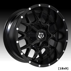 TIS Wheels 549B Satin Black Custom Truck Wheels 2