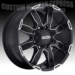 Ultra 225 Phantom Satin Black Machined Custom Wheels Rims 2
