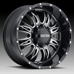 Ultra 249 Predator II Gloss Black Milled Custom Wheels Rims 2