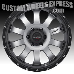 Ultra X105 Xtreme II Machined Black Custom Wheels 3