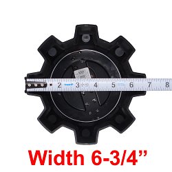 WRX-8808SB / Worx Alloy 8-Lug Satin Black Bolt On Dually Front Center Cap 3