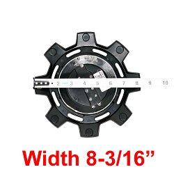 WRX-8899FB / Worx Alloy 8-Lug Gloss Black Dually Front Center Cap 3