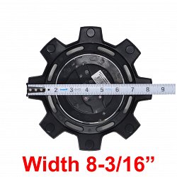 WRX-8899FSB / Worx Alloy 8-Lug Satin Black Dually Front Bolt On Center Cap 3
