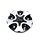 CAP-818MB / Chrome Xpressions 818MB Chaos Machined Black Bolt On Center Cap