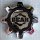 CAP-8L-CB16 / Chrome with Gloss Black Gear Logo and and Top Trim Bolt-On Center Cap