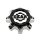 CAP-8LT-CB16 / Gear Alloy Tall Chrome with Gloss Black Logo and Bolt-On Center Cap