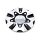 CAP-908MBR / Cruiser Alloy 908MB Impulse Machined Black RWD Bolt On Center Cap