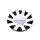CAP-914MBF / Cruiser Alloy 914MBF Spartan Machined Black Bolt On Center Cap
