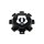 CAP-TDF1-B19 / TIS Gloss Black Bolt On Front Center Cap