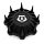 CAP-TIS-M18-SPIKE / TIS Satin Black Bolt-On Spike Center Cap