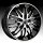 Chrome Xpressions 818MB 818 Chaos Machined Black Custom Rims Wheels