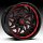 DropStars 657BMR Gloss Black Milled Red Tint