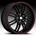 Focal F16 F-16 163 Matte Black w/ Red Stripe Custom Rims Wheels