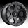 Fuel Ripper D589 Matte Black Gloss Black Ring Custom Truck Wheels Rims