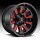 Fuel Hardline D621 Black Milled Red Tint